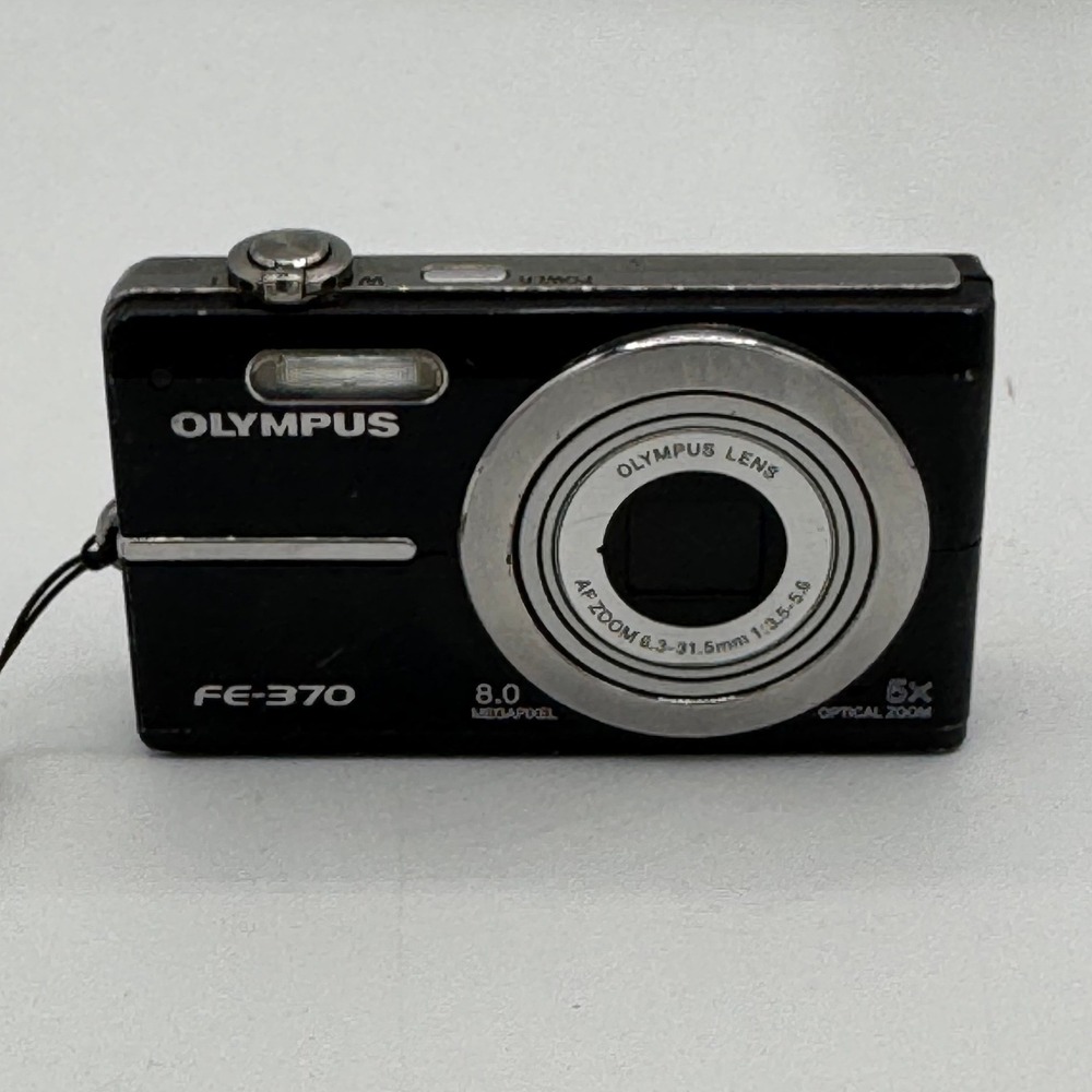 Olympus FE-370 Digital Camera Black 8.0MP 5x Optical Zoom Point and Shoot Tested